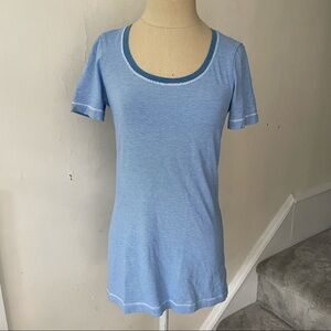 Lululemon Blue Wee Stripe Short Sleeve Scoop Neck Discover Your Future Tee